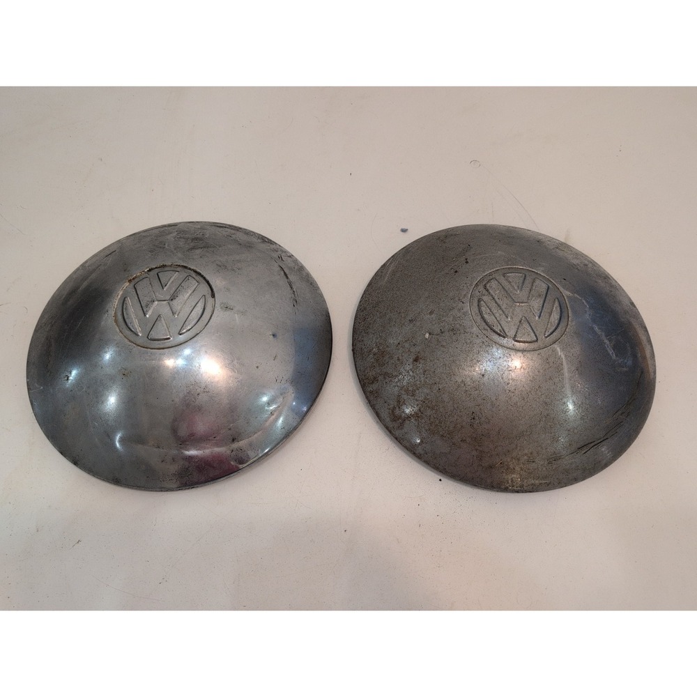 70's Vintage VW Volkswagen 10" Metallic Hubcap Wheel Cover Beetle Bus Dog Dish 2